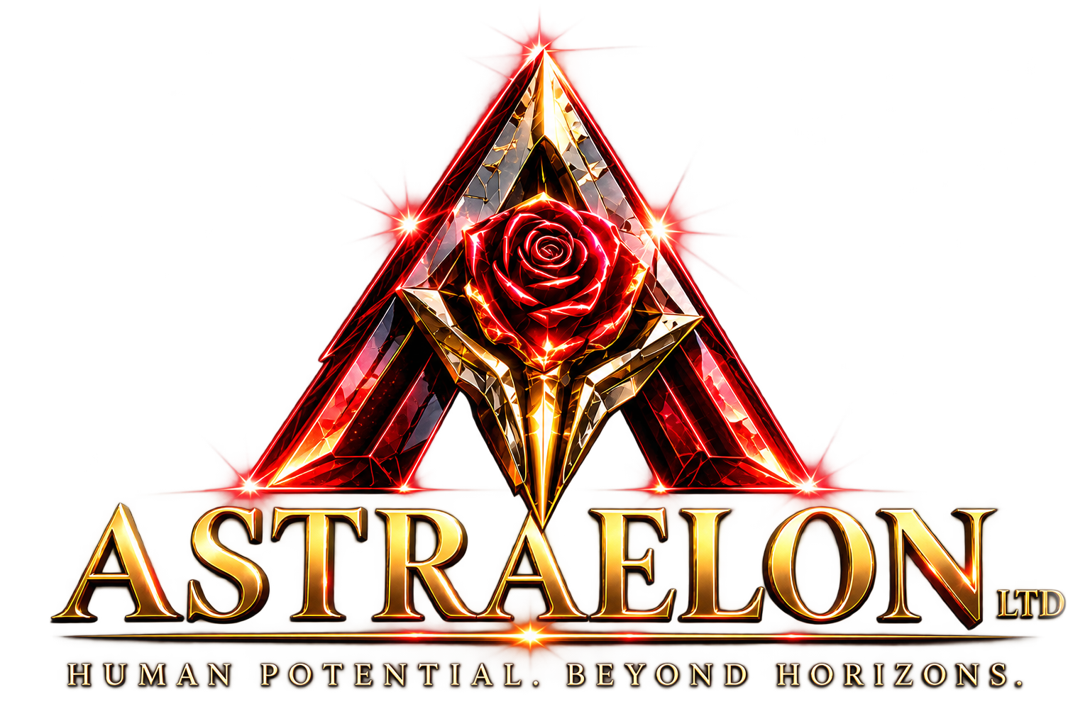 ASTRAELON LTD — crystalline rose and gold logo